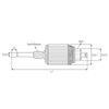 Armatura motorului demaror 619417 pentru VALEO VOLVO 12V 8T IM539 594529