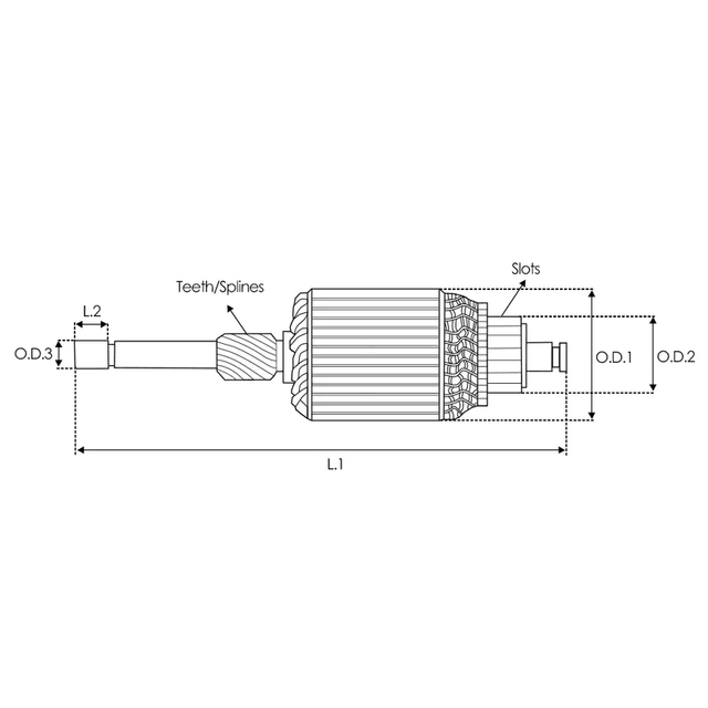 Armatura motorului demaror 619417 pentru VALEO VOLVO 12V 8T IM539 594529