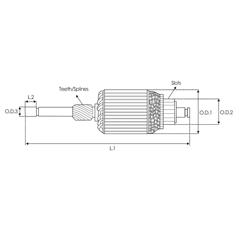 Armatura motorului demaror IM3175 pentru HITACHI 12V 8T 211471300 23310EN200