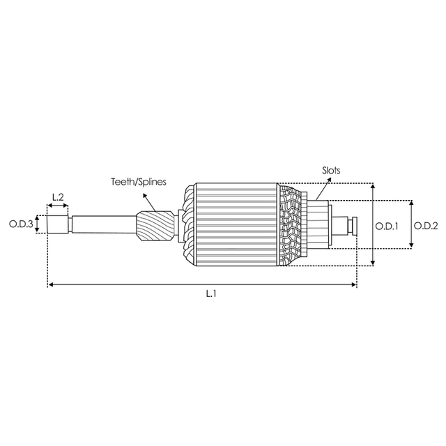 Armătura motorului demarorului IM190 pentru demaroarele din seria 208 BOSCH 10T 1004012421