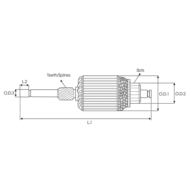 Armatura motorului demaror 618114 pentru HITACHI ISKRA NISSAN 8T IM3044 211411111