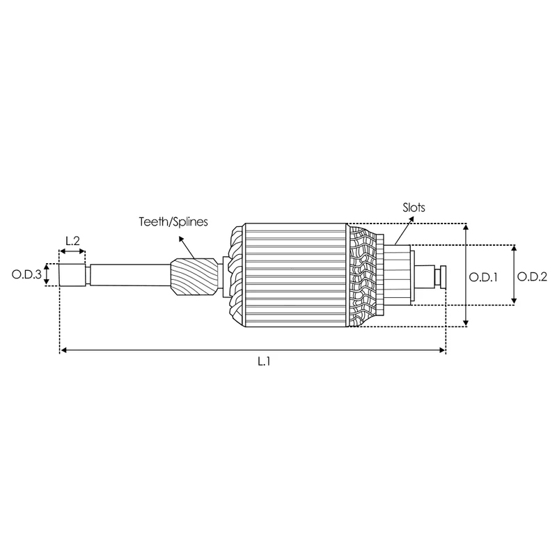 Armatura motorului demaror 618114 pentru HITACHI ISKRA NISSAN 8T IM3044 211411111