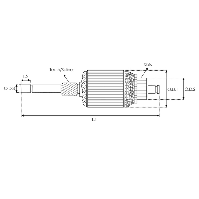 Armatura motorului demarorului 619421 pentru HYUNDAI KIA MITSUBISHI 16T IM542