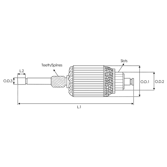 Armătură motor demaror 594526 pentru FORD VALEO 12V 13T IM540 619416